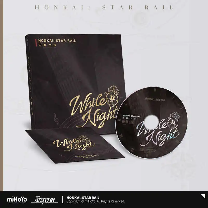 

MiHoYo Official Game Honkai Star Rail Original Authentic WHITE NIGHT Physical CD Album Birthday Gift