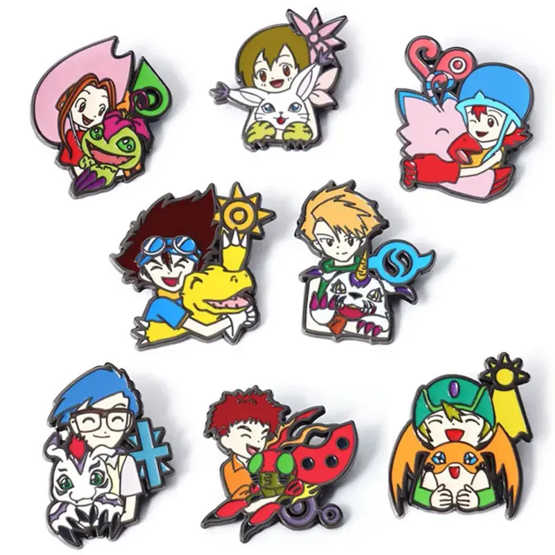 Digimon Adventure Cartoon Anime Enamel Pins Metal Brooch Badge Fashion Jewellery Clothes Hat Backpack Accessory Gifts