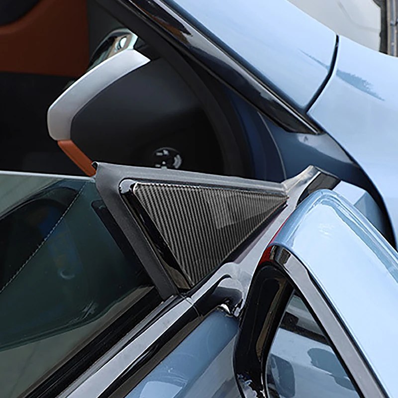 

Car Window Rearview Mirror A-Pillar Triangle Cover Trim For BMW 8 Series G14 G15 G16 2019-2023 Carbon Fiber Exterior Accessories