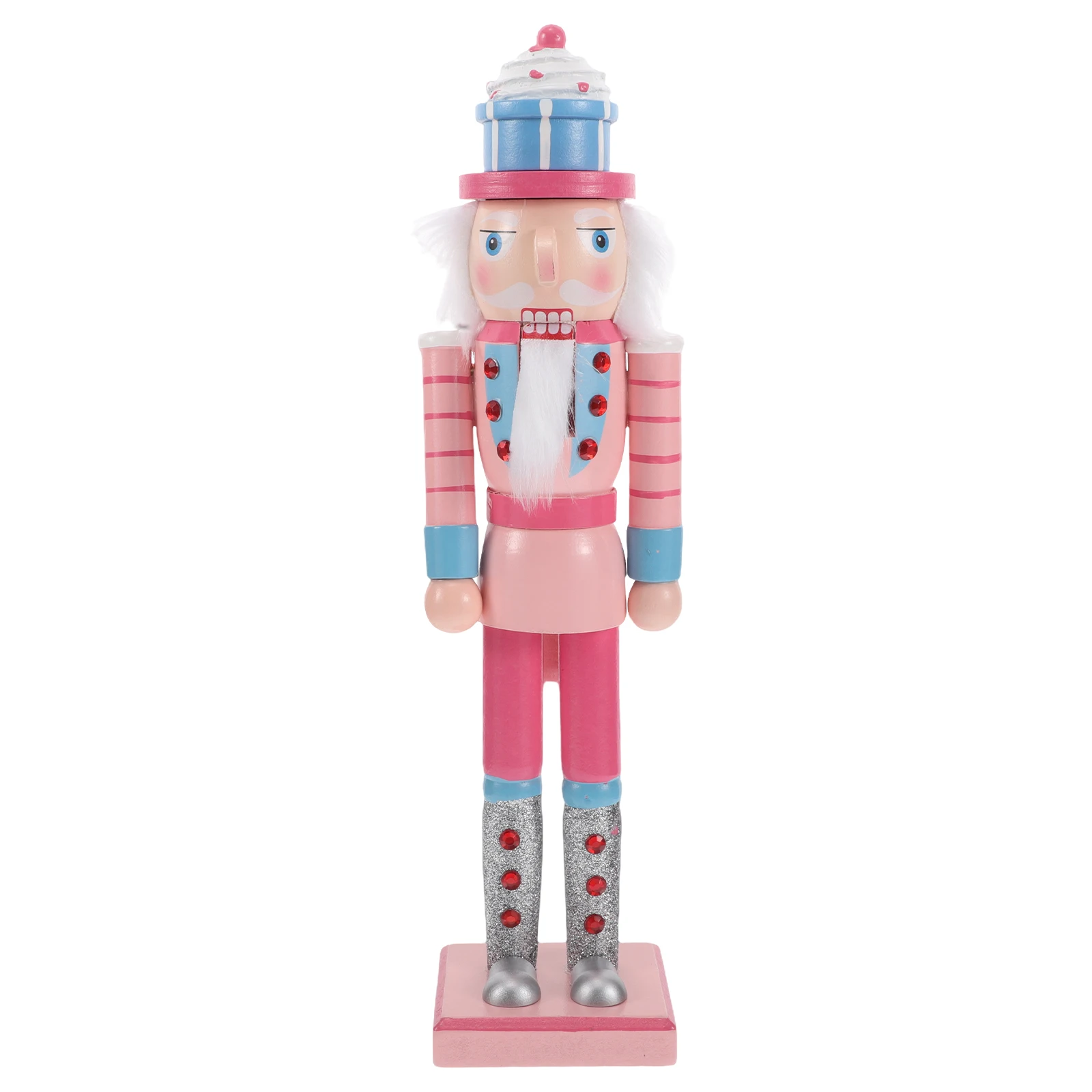 

Nutcracker Ornament Decor Bright Christmas Indoor Wood Tabletop Figure