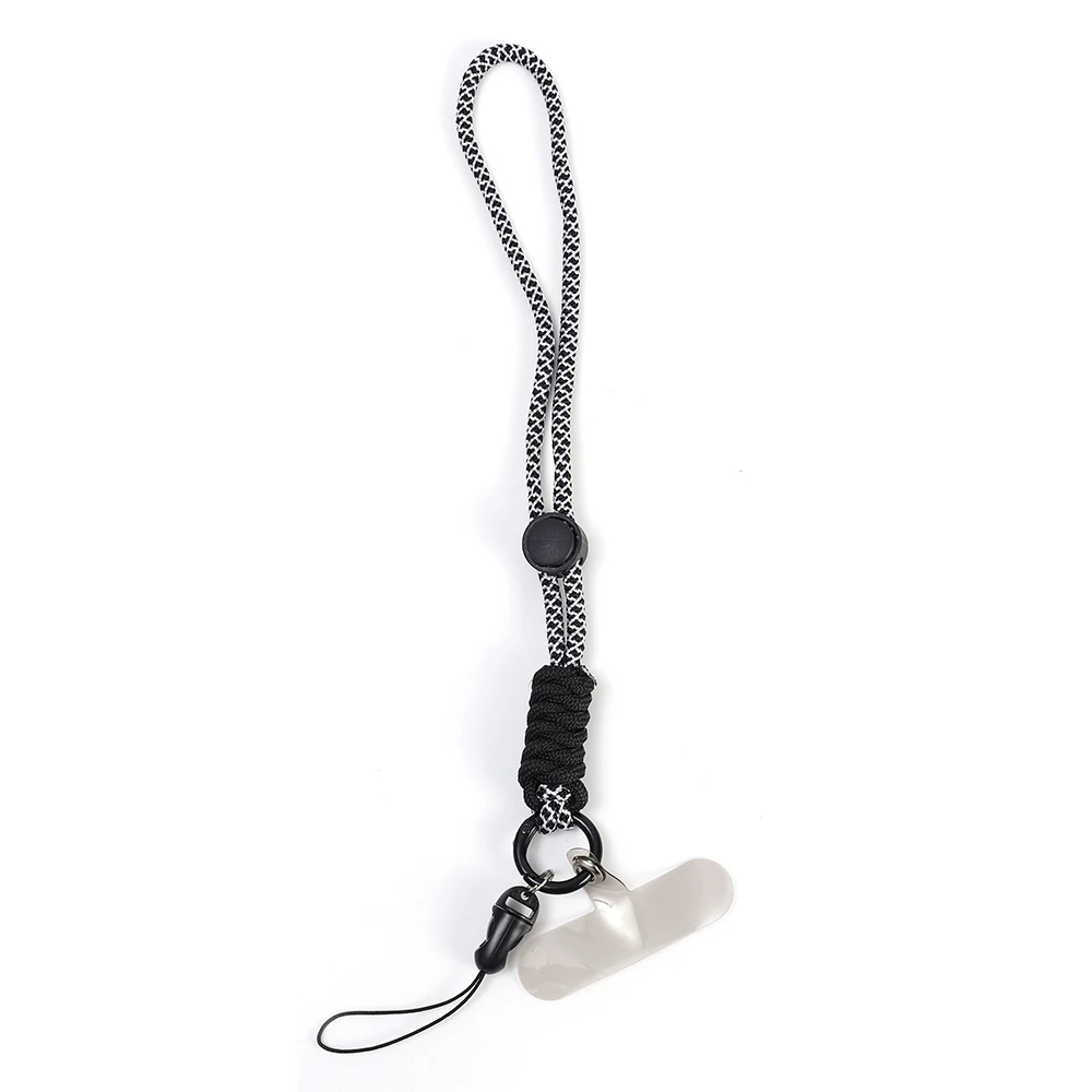 Braided Phones Lanyard with Color Patch For iPhone Samsung Xiaomi Universal Adjustable Wrist Strap Detachable Rope Keychain