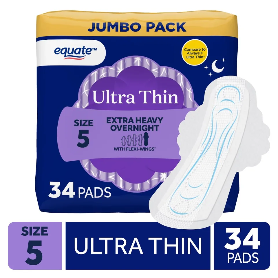 Ultra Thin Overnight Sanitary Pads with Flexi Wings