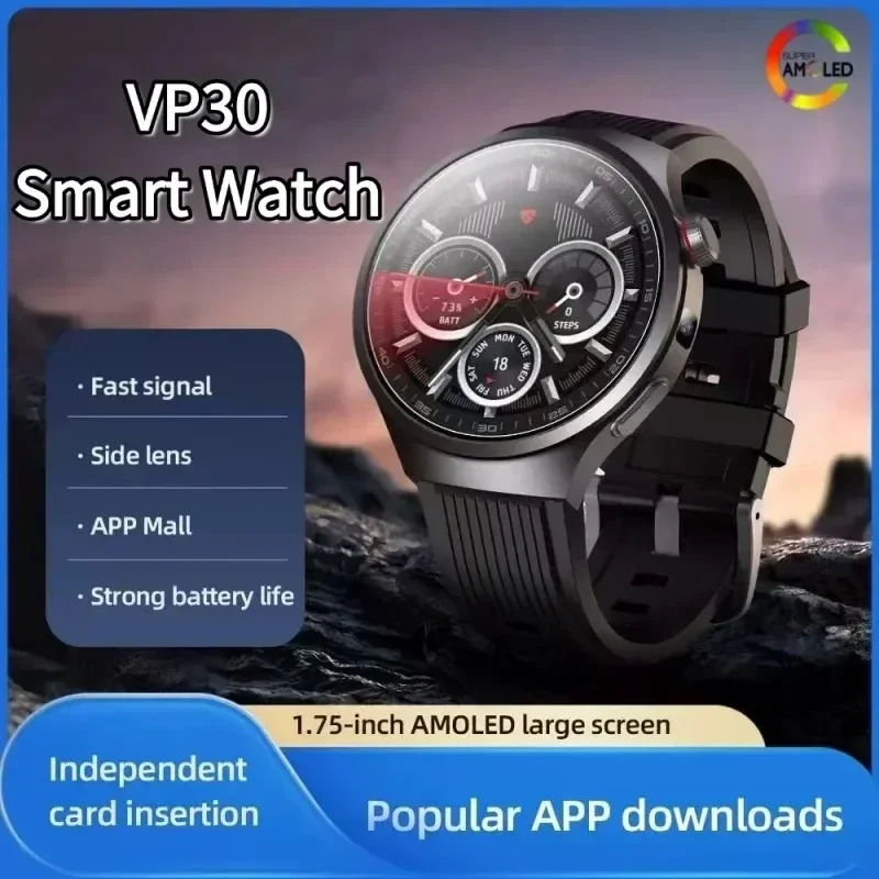 

VP30 Pro Smartwatch – 128GB Storage, 4G , Android 10, 1.5" AMOLED, 1100mAh, IP68 Waterproof