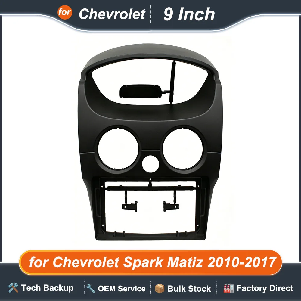 for Chevrolet Spark Matiz 2010-2017 9 inch Radio Fascias Dashboard Installation Refitting Trim Kit Frame GPS Bezel