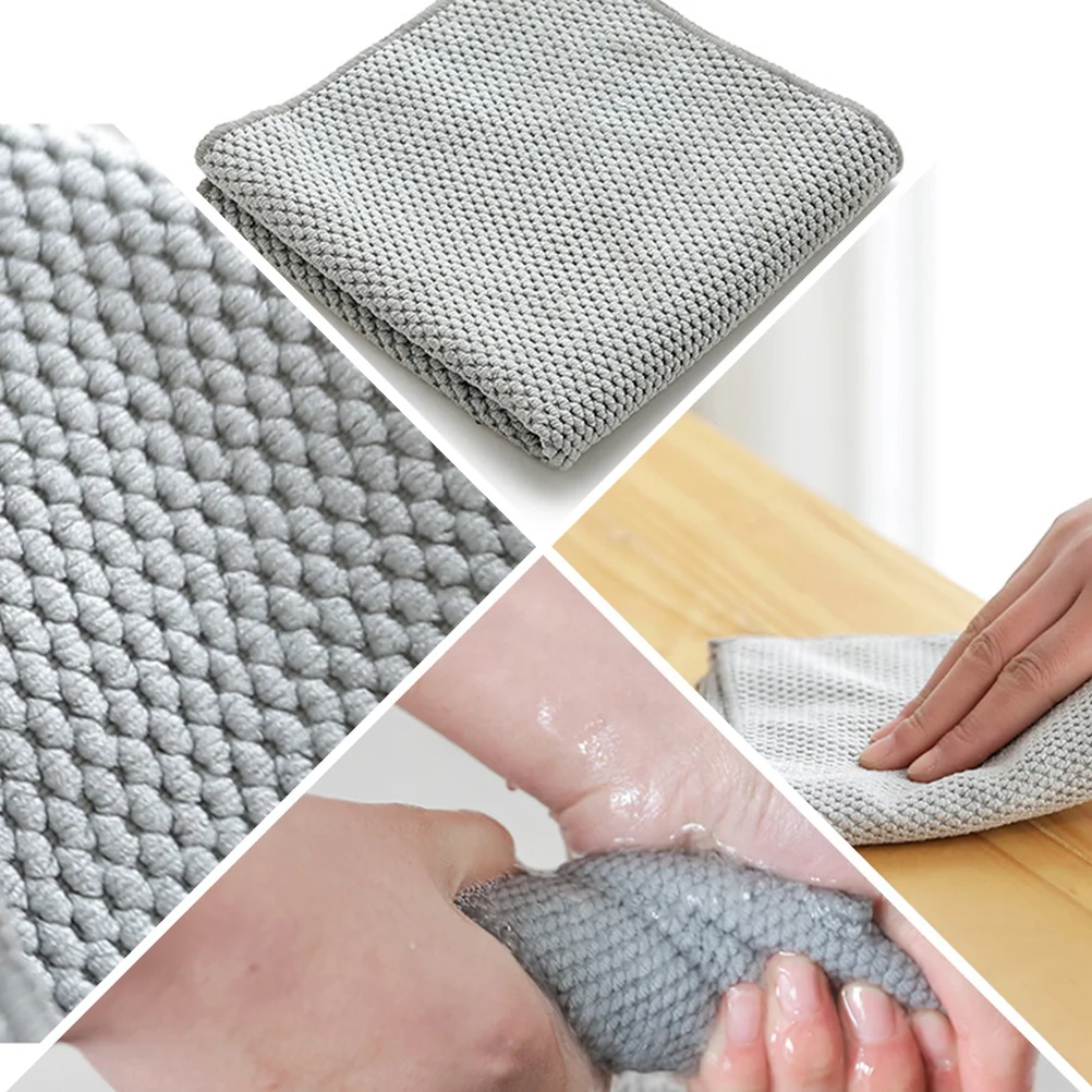 

3 pcs Water Absorbent Cloth Thickened Microfiber Dish Towel For Kitchen Bathroom Cleaning Glass Tableware Stove Ceramic Tile Pot