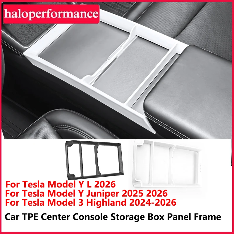 

Model Y Juniper Central Control Panel Storage Box for Tesla Model Y L Model 3 Highland Panel Frame Storage Case Car Accessories