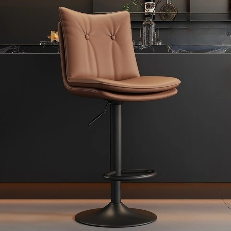 

light luxury Bar stool swivel interior comfortable high chair rotation elegant modern chaises de salle à manger home furniture