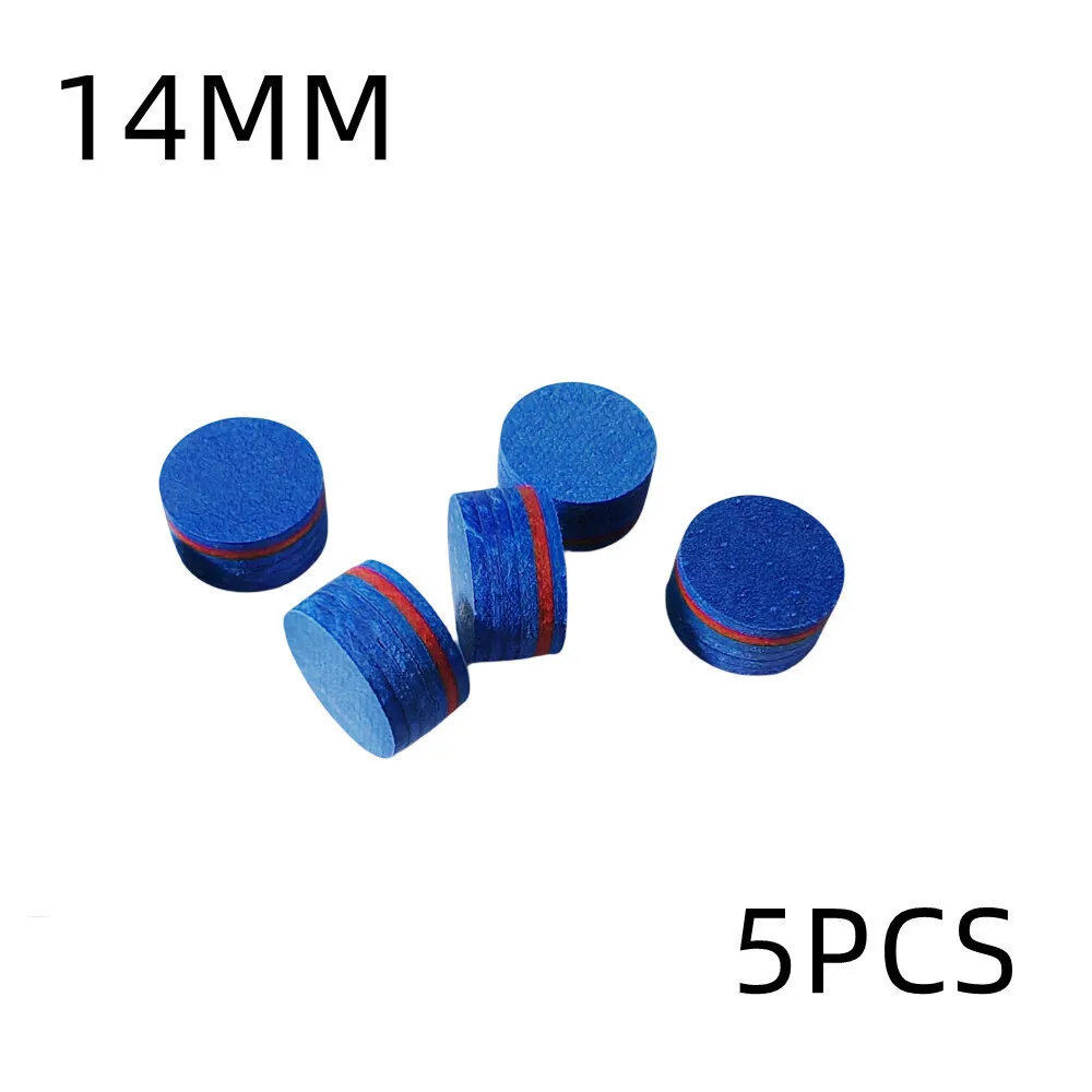 5PCS 14mm Billiards Pool Cue Tips 6 Layers M Hardness For Tako Billiard Cue Accessories