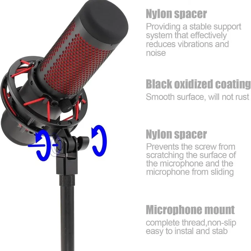 Adapter mikrofonowy ABJG do Hyperx Quadcast - adapter do montażu na statywie i ramieniu z gwintem 3/8 cala i 1/4 cala — zdjęcie produktu 3