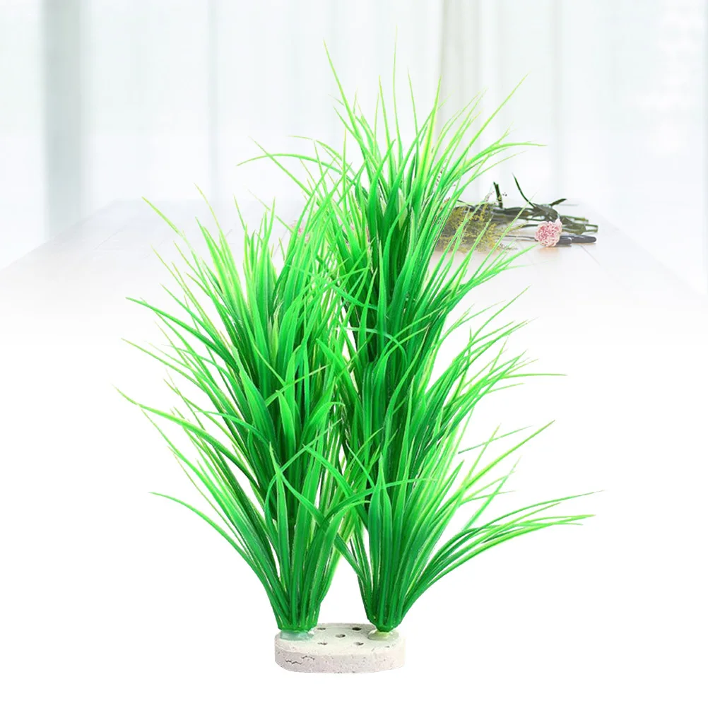 

Aquarium Artificial Scallion Grass Durable Plastic Mini Fish Tank Plant Ornament Realistic Water Grass Decoration