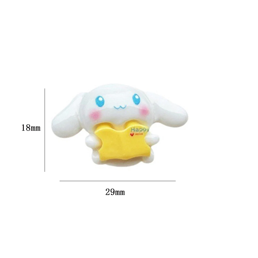 10 قطع لطيف سانريو سينامورول سلسلة الراتنج DIY اكسسوارات جراب هاتف ثقب الأحذية إكسسوارات الشعر DIY المواد