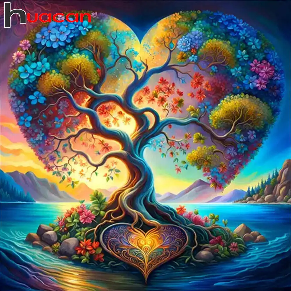 

Huacan Love Tree Crown 5D алмазная живопись подарок ручной работы новые поступления полная квадратная круглая алмазная мозаика полный комплект домашний декор
