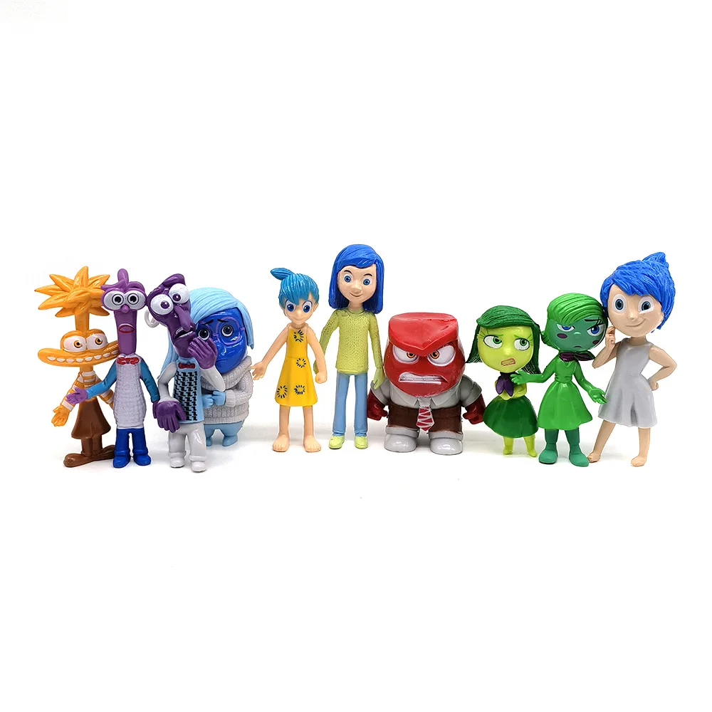 

New Inside Out 2 Figures Toy Cartoon Movie Joy Anxiety Anger Sadness Disgust Fear Model Doll Figurines Kids Gift