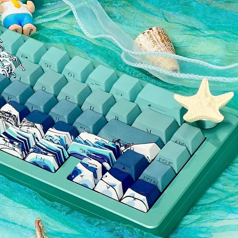 Diy Mechanicals Keyboards Keycaps Ukiyoe Themed Pbt Material Original Factory Heights 125 Keys Tablet Notebook Creative Keycaps