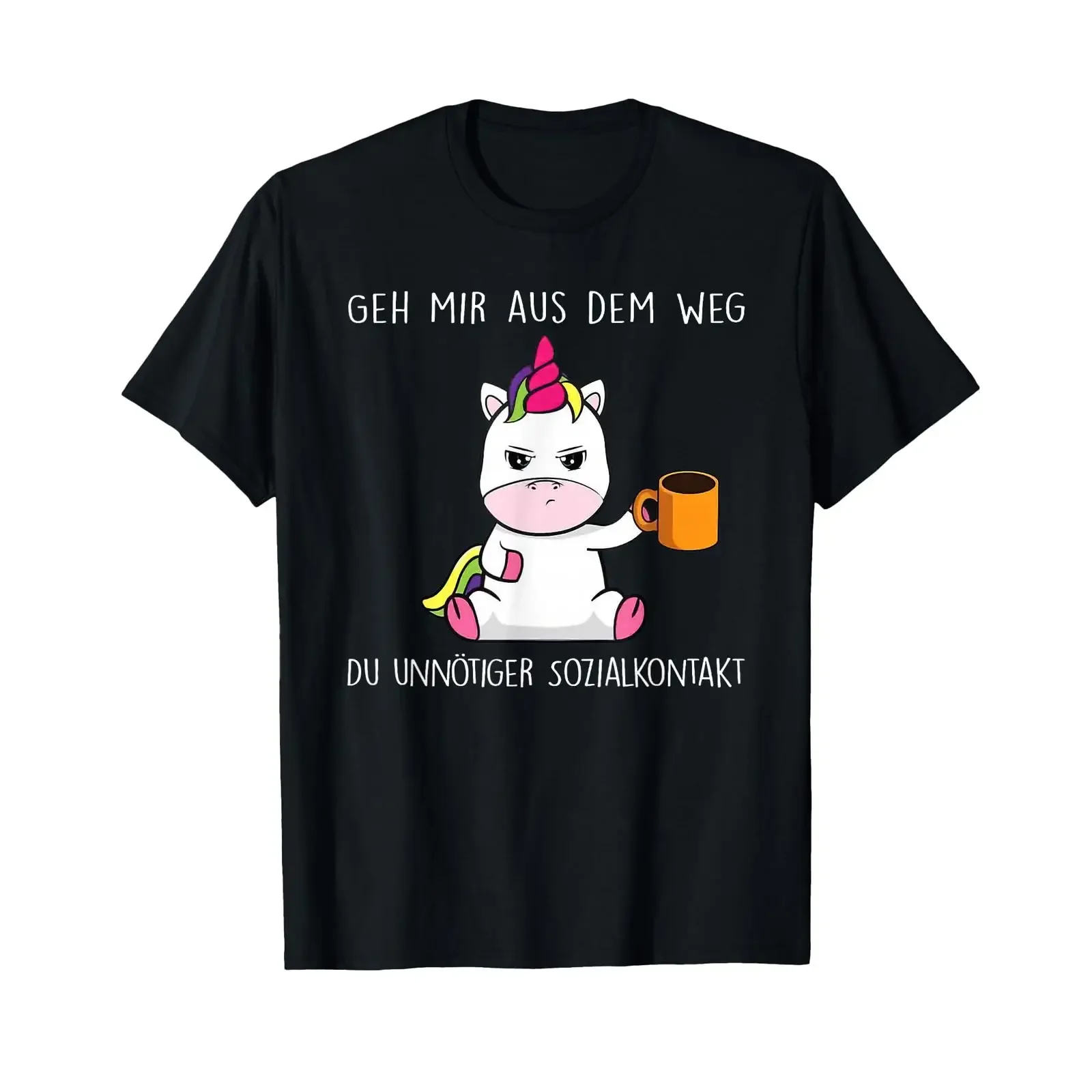 Get out of my way you unnecessary social contact unicorn T shirt vintage Washed Versatile Breathable graphic Unisex Soft
