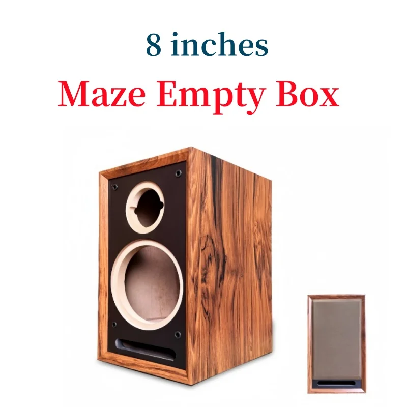 

DIY High Sound 8-inch/Low Sound 4-inch Maze Empty Sound Box, Double Frequency Division Sound Box,Passive Sound Wooden Housing