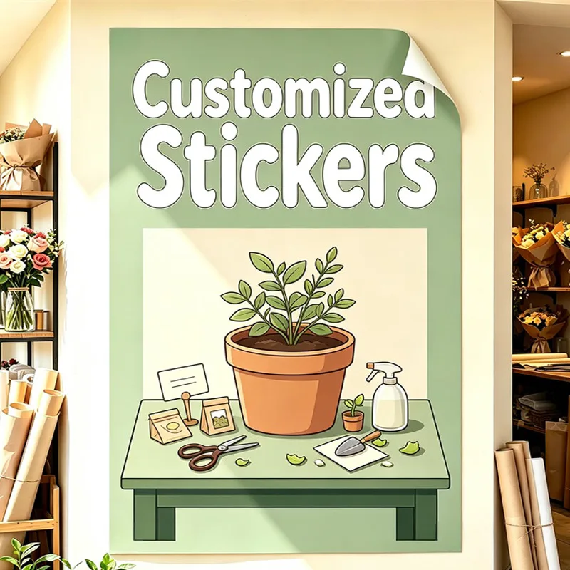 Any Size 100 cm Custom Stickers Suitable For Assisted Living Facility Massage Parlor Restaurant Commercial Advertising Promotion