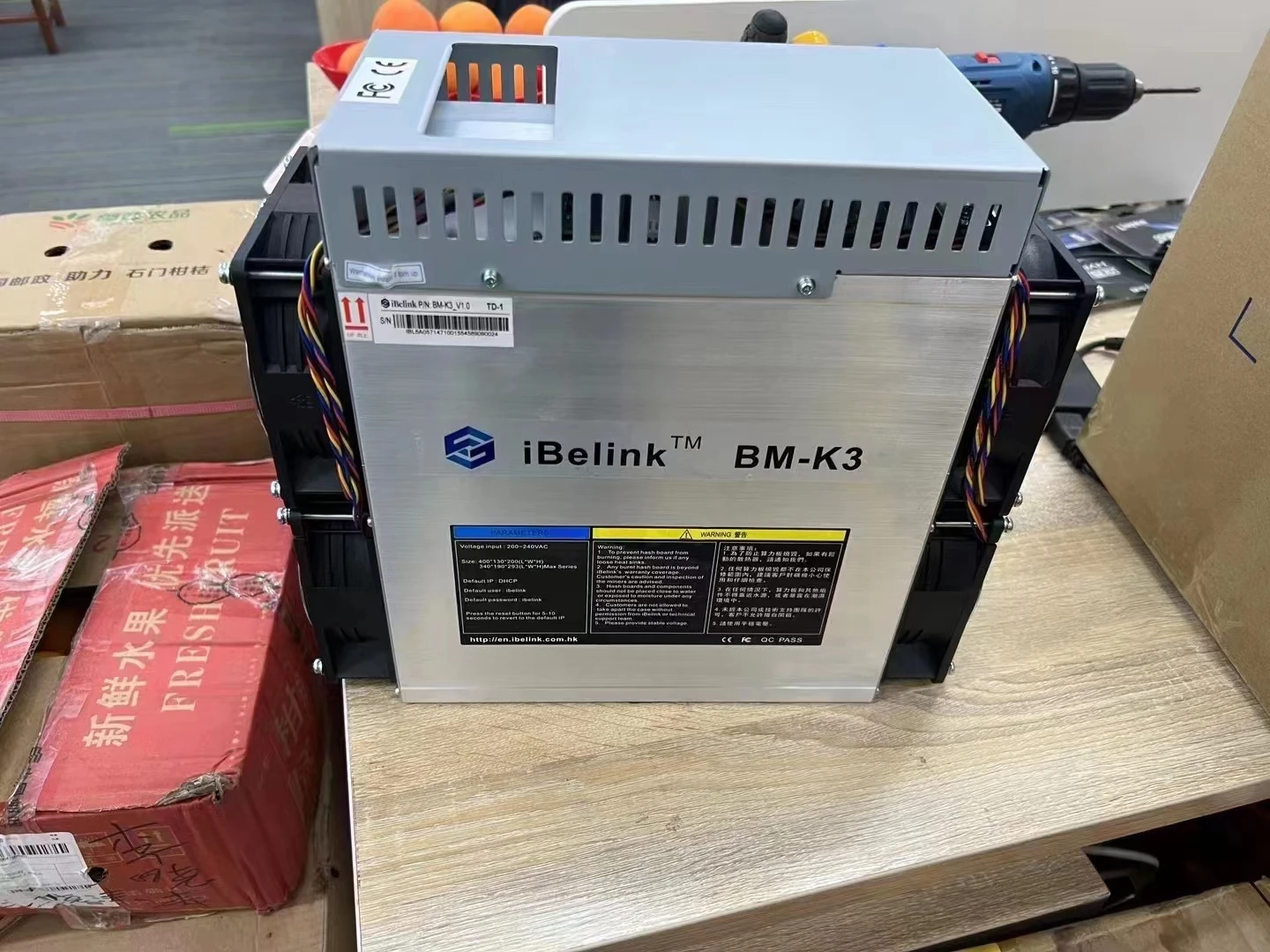 brand new iBeLink BM-K3 KDA miner 70TH/S hashrate 3300W have stocks shipping now kda miner