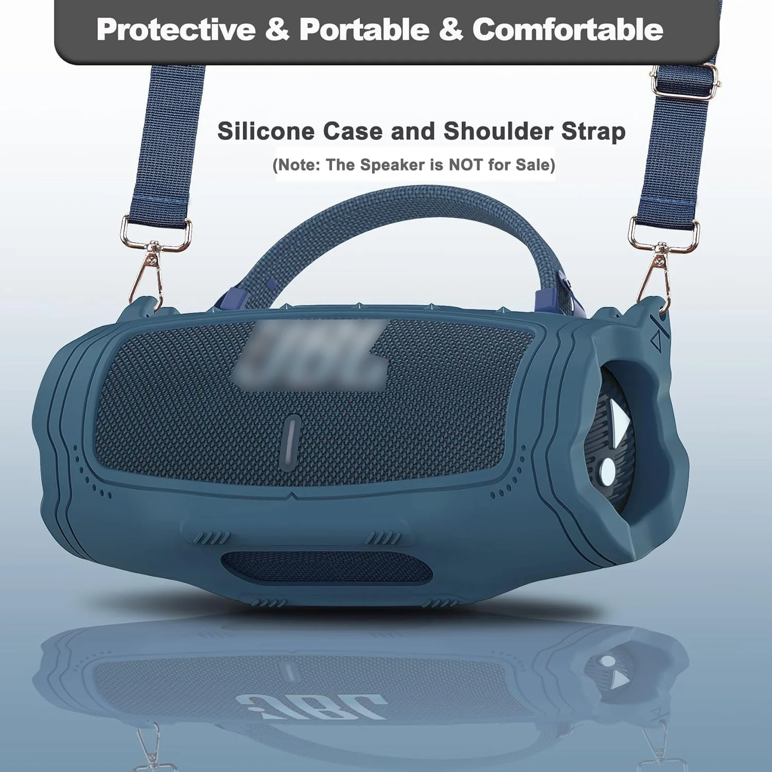 Silikon-Schutzhülle und Hartschalen-Tragetasche und Schultergurt für JBL Charge 6, tragbares Bluetooth-Lautsprecher-Zubehör – Detail 4