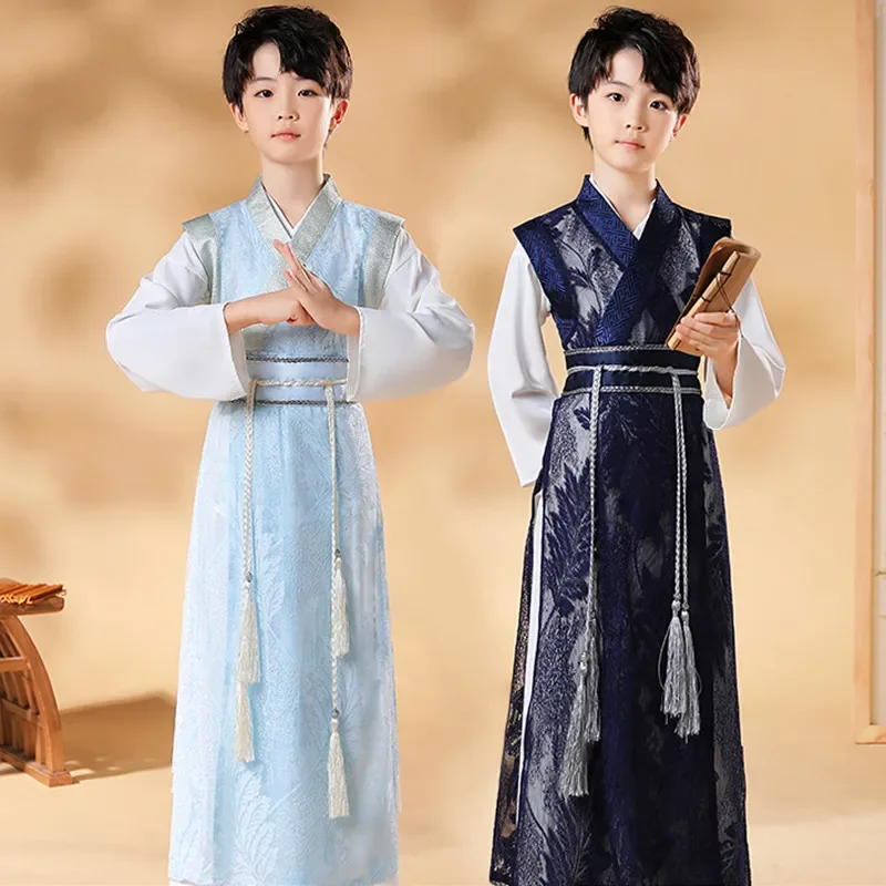 

Ancient Costume Baby Girl Sets Stage Chinese Hanfu Dress Children's Clothing Tang Suit Traditional Cosplay Boy Set Kids Outfit