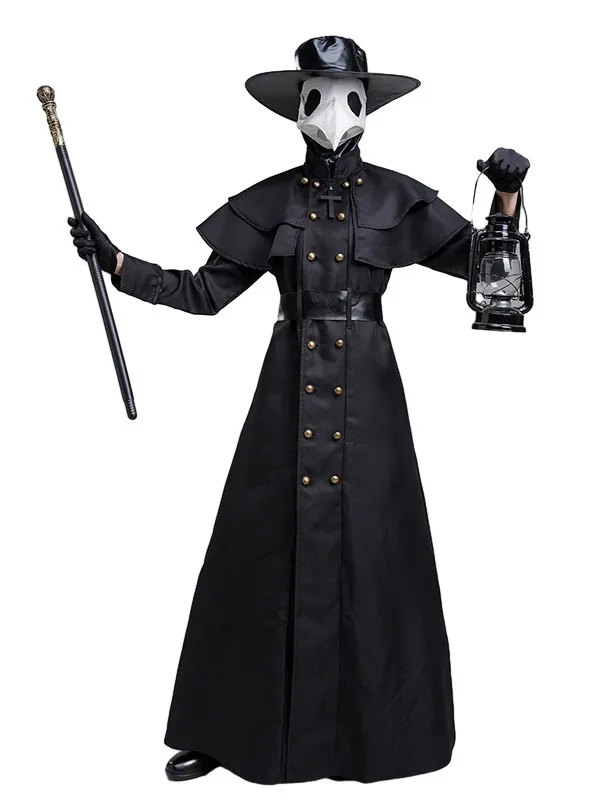 Disfraz de médico de la peste Loween Medieval Stpunk Sle, traje con máscara de cuervo de pico largo, baile de máscaras para adultos, ropa Par temática