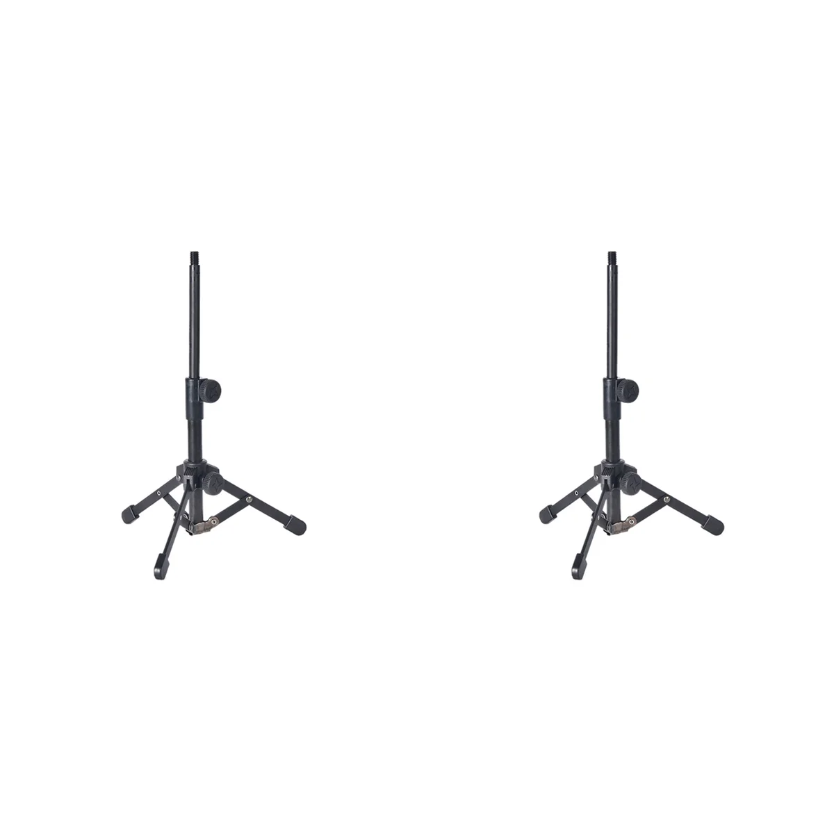 AT42 2X Mini Tabletop Tripod Microphone Mic Stand Holder with 3/8 Inch Threaded for Meetings Lectures Speaking and