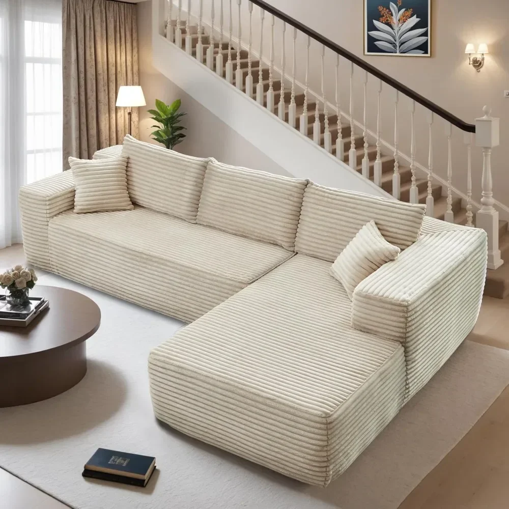 

Cloud Couch Deep Seat, L Shape Couches for Living Room, No Assembly Required, Sectional Sofas with Right Chaise,