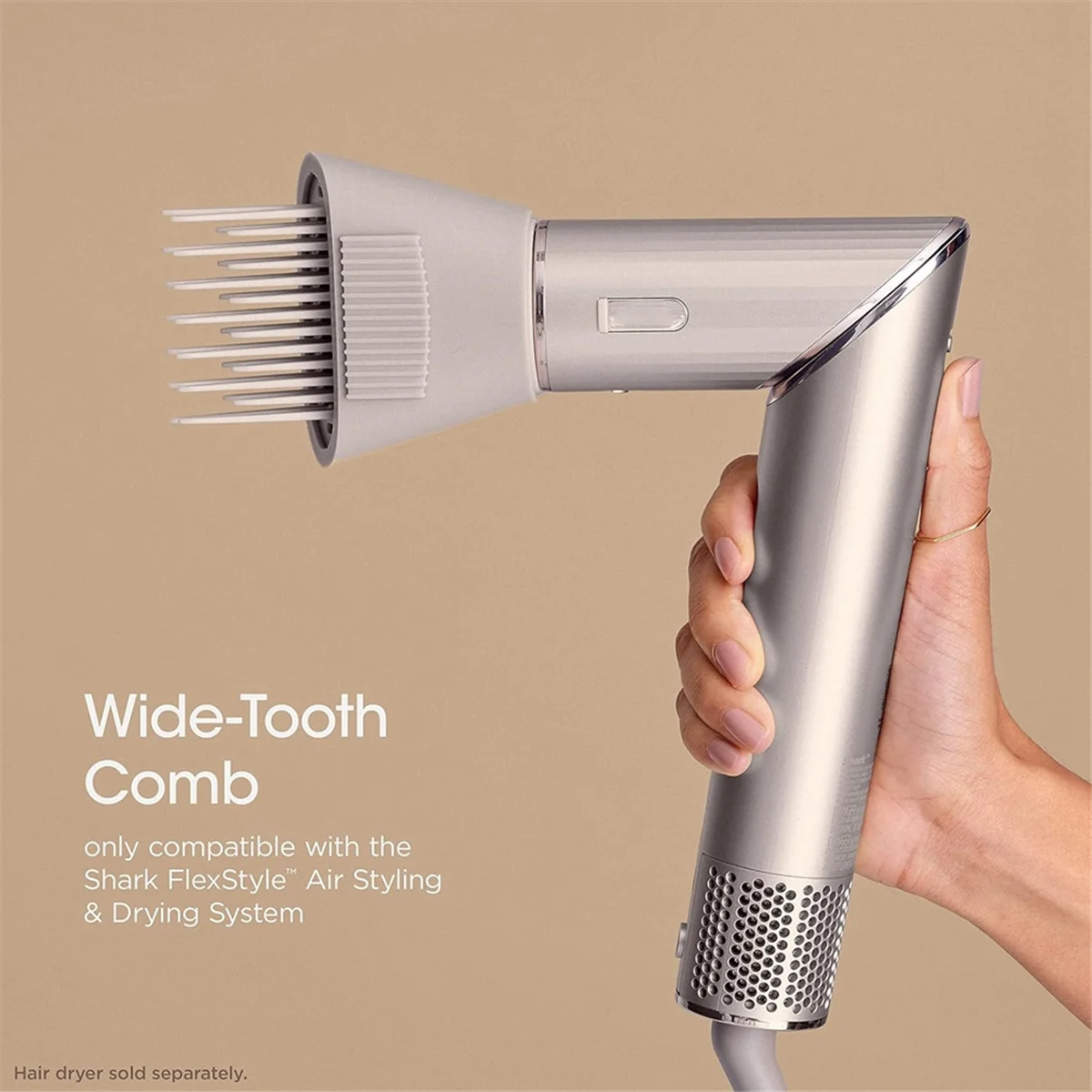 Novo para tubarão xskhd4wtca flexstyle pente de dente largo, acessório de pente de secador de sopro para sistema de estilo e secagem de ar flexstyle a