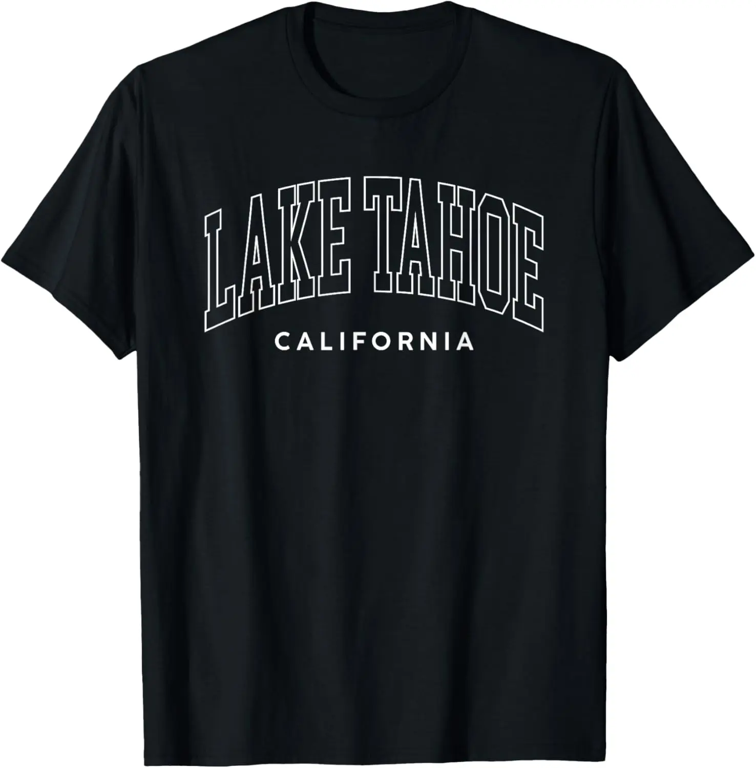 Camiseta masculina feminina retrô formal do Lake Tahoe Califórnia