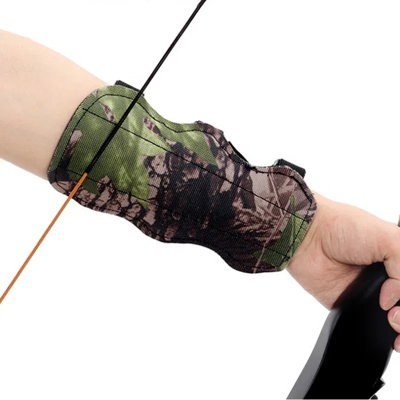 2 Stück Camo-Schutzarm für Bogenschießen, verstellbarer Armschutz, Übungs-, Jagd- und Schießzubehör – Detail 4
