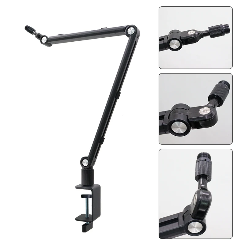 Aluminum Alloy 360° Rotatable Mic Boom Arm, Professional Microphone Stand for Podcast Studio Gaming (Bulk Wholesale)