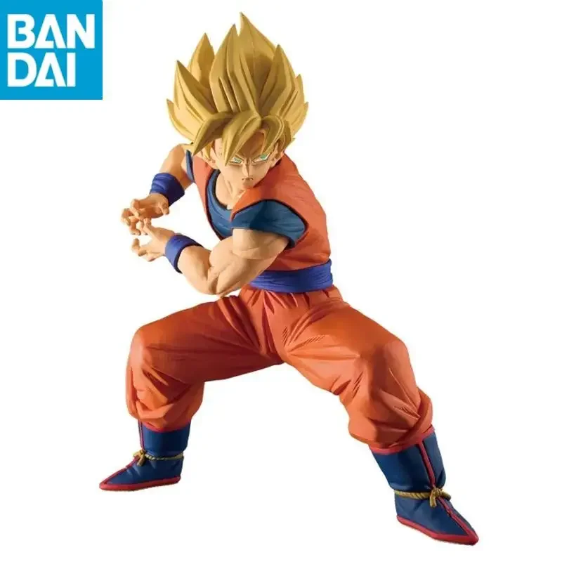 Original Bandai Banpresto Dragon Ball Action GROS Grandista Son Goku Super Saiya Kamehameha PVC อะนิเมะรุ่นของเล่น 22 ซม.