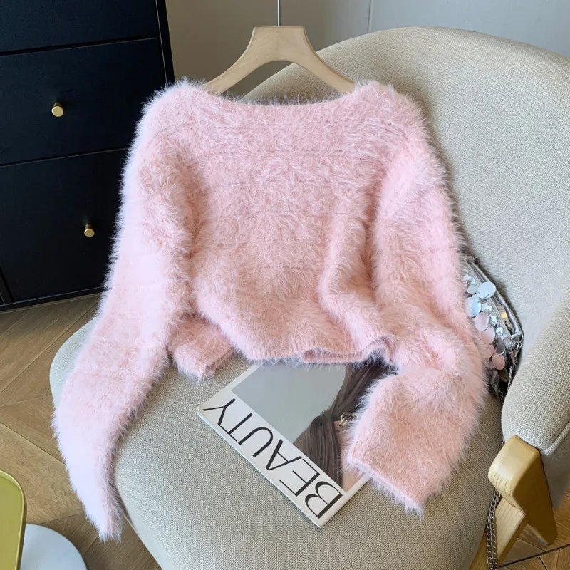 Autumn New Lazy Small Fragrant Knitted Tops Women Sweater Cardigan Ladies Korean Fashion Casual Warm Knitwear Coat Pull Femme