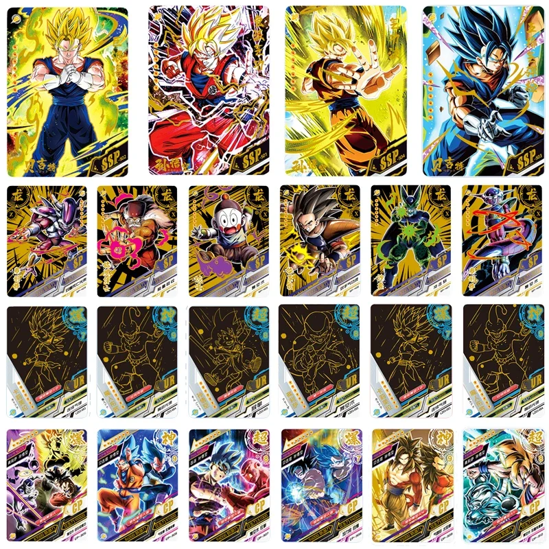 Dragon Ball Cards Shiny Son Goku Saiyan Vegeta Anime Trading Battle Booster Box Game Children Collection Card Gift Toy