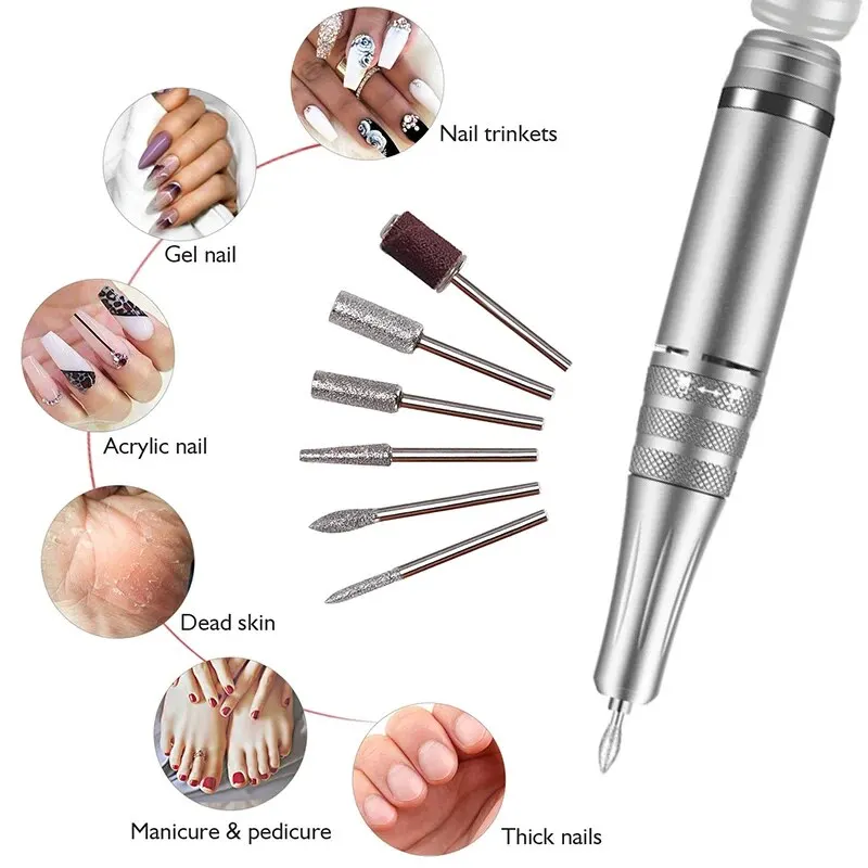 40000 RPM Professionnel Rechargeable Portable Nail Drill Électrique Polisseuse Manucure Machine Pour Acrylique Gel Ongles