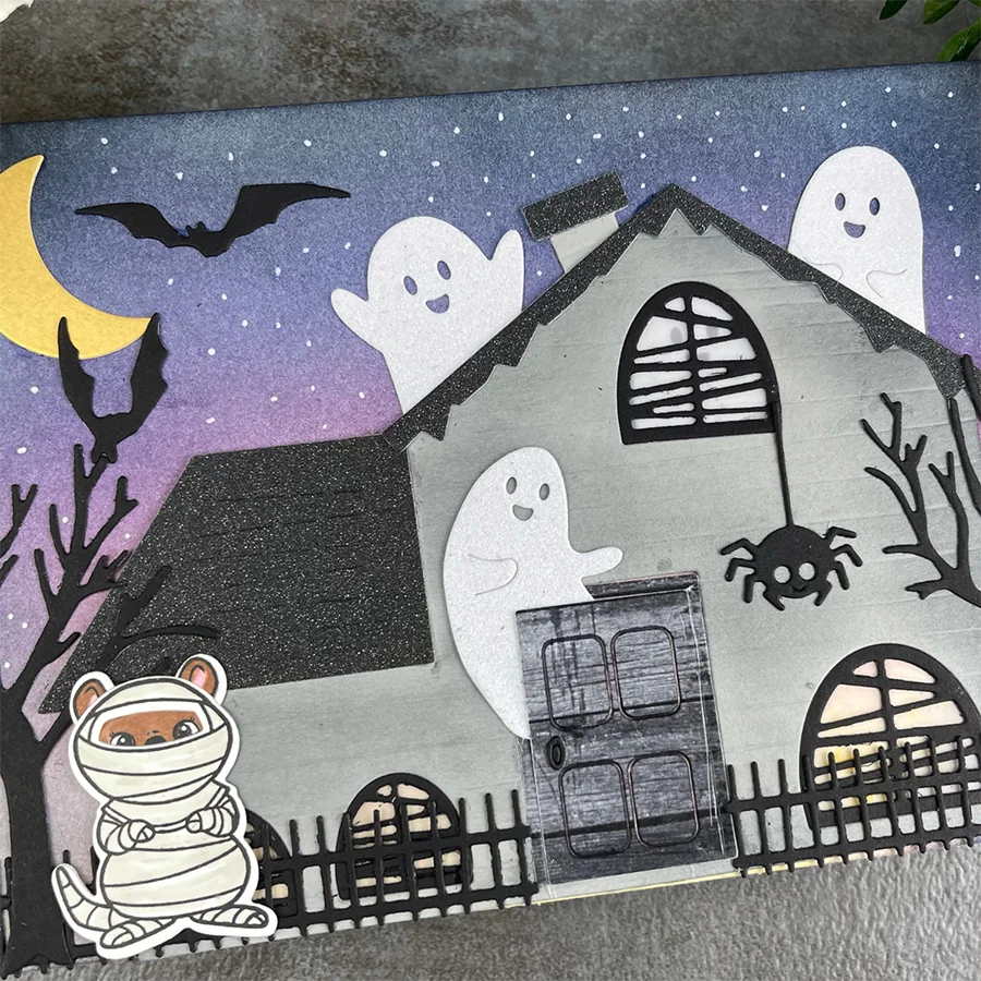 Lucky Goddess Metal Cutting Dies Halloween Fence Tree Diy Scrapbooking Photo Album Decorative Embossing Paper Card Crafts view 4