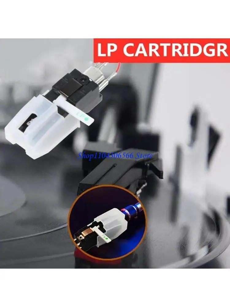 02DD Dual Needle Stereo Stylus+line For Lp Vinyl Player Record Needle 200-30