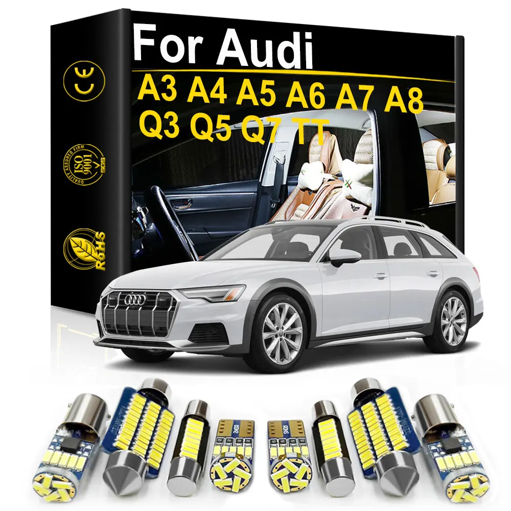 

Interior LED Light For Audi A4 B5 B6 B7 B8 A5 8T A6 C5 C6 C7 A7 A8 D2 D3 A3 8L 8P 8V A1 A2 Q3 Q5 SQ5 Q7 4L TT 8N 8J Canbus Lamp