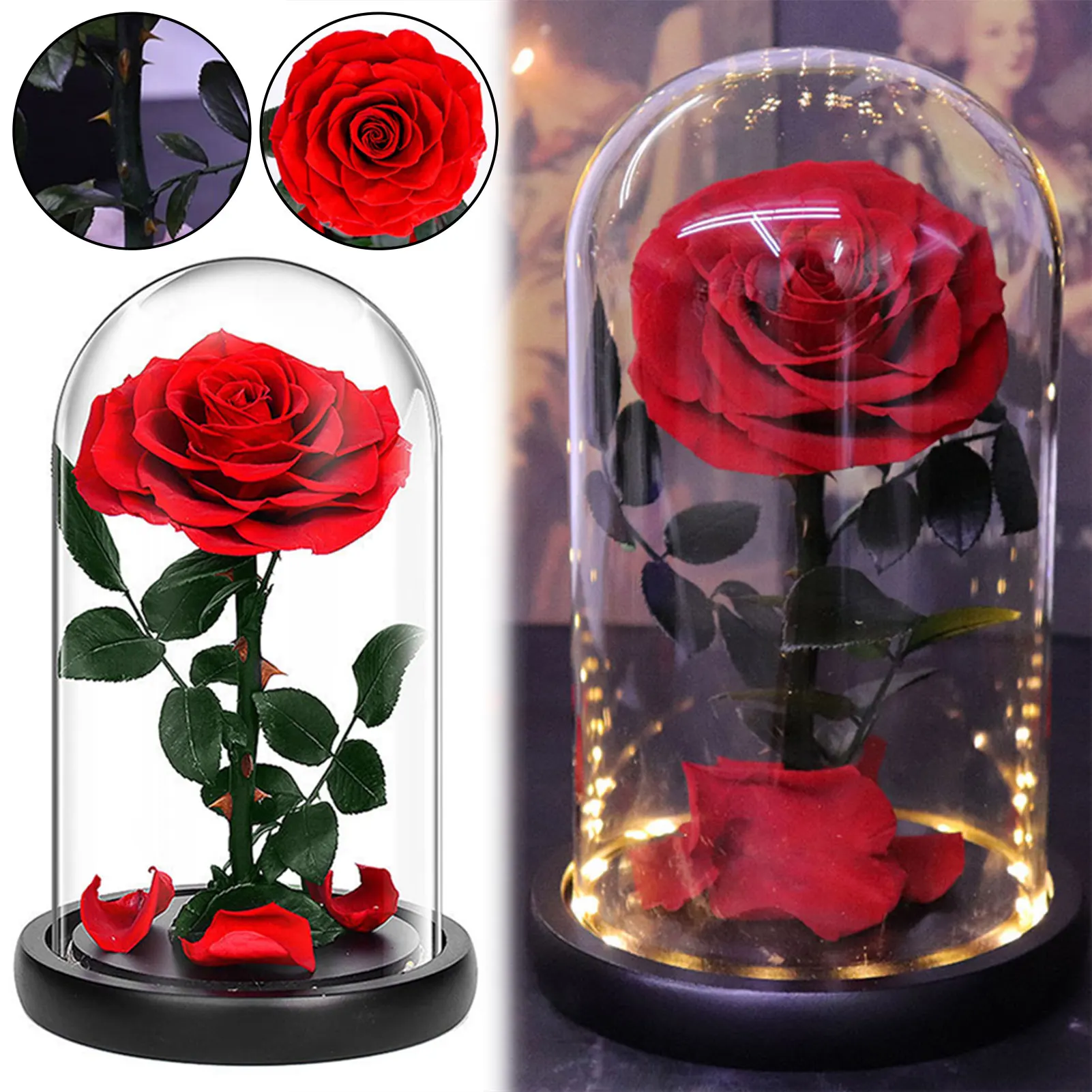 

Вечная роза в стекле, изысканный подарок, украшение для офисного стола