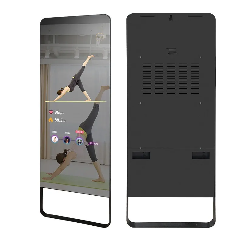AI intelligent fitness magic mirror, 43-inch sports yoga mirror, integrated vertical touch