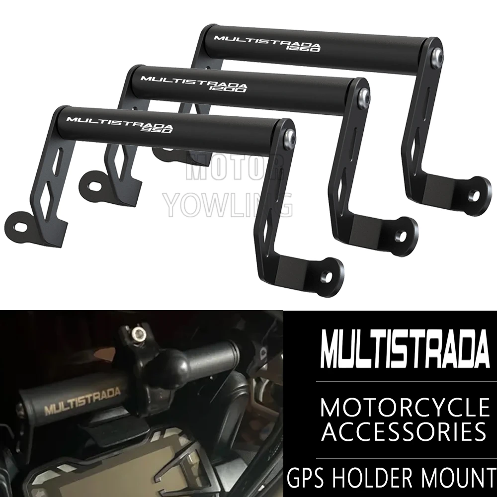For DUCATI MULTISTRADA V2 / S 2015-2024 Phone Holder Mount Navigation Holder GPS Bracket Plate Multistrada 1260S 950 1200 1260 S