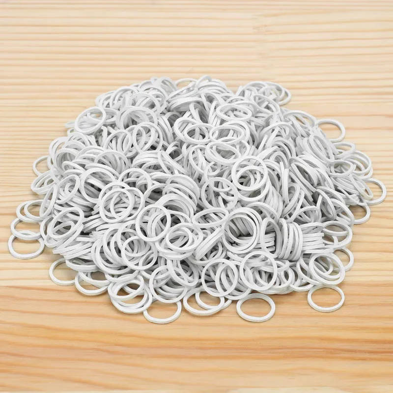 White Color Rubber Band Stationery School Office Home Supply High Elastic Rubber Tie 15/20/25/32/40/50mm