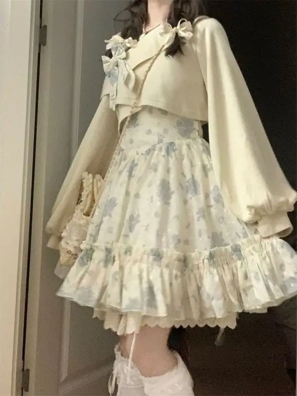 Ensemble deux pièces assorti, haut ort décontracté et moelleux Ter Dr automne hiver Faion pour petites figurines