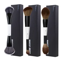Pinceau de maquillage double embout pour fond de teint F4, poudre F1, blush et contour F2, avec emballage en boîte 1