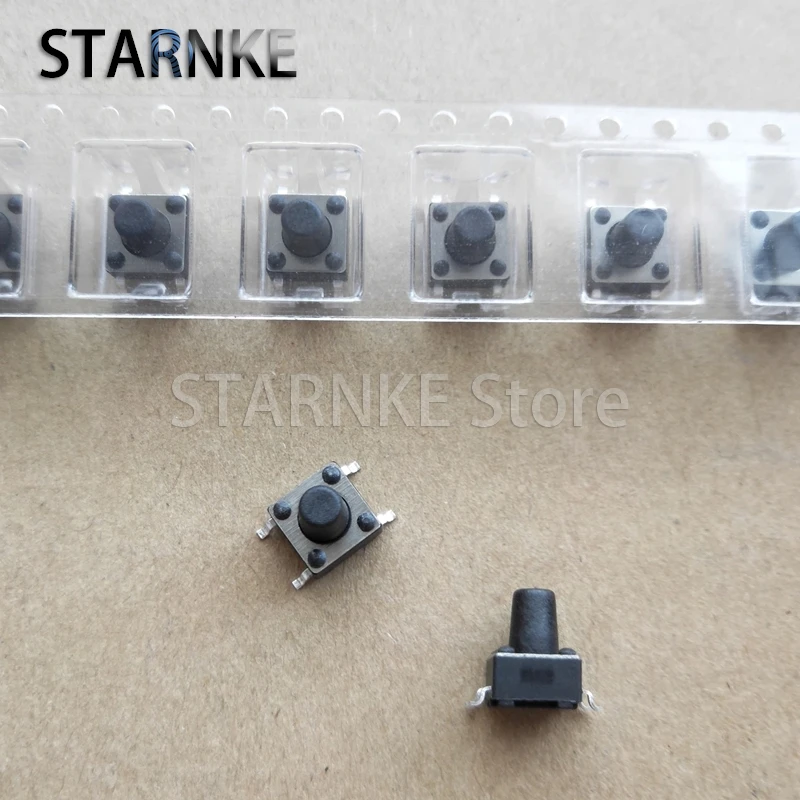 100PCS 6*6*8MM SMD 4Pins Tactile Tact Switch 4Pins Push Button Micro Switch Copper Feet 6X6X8MM