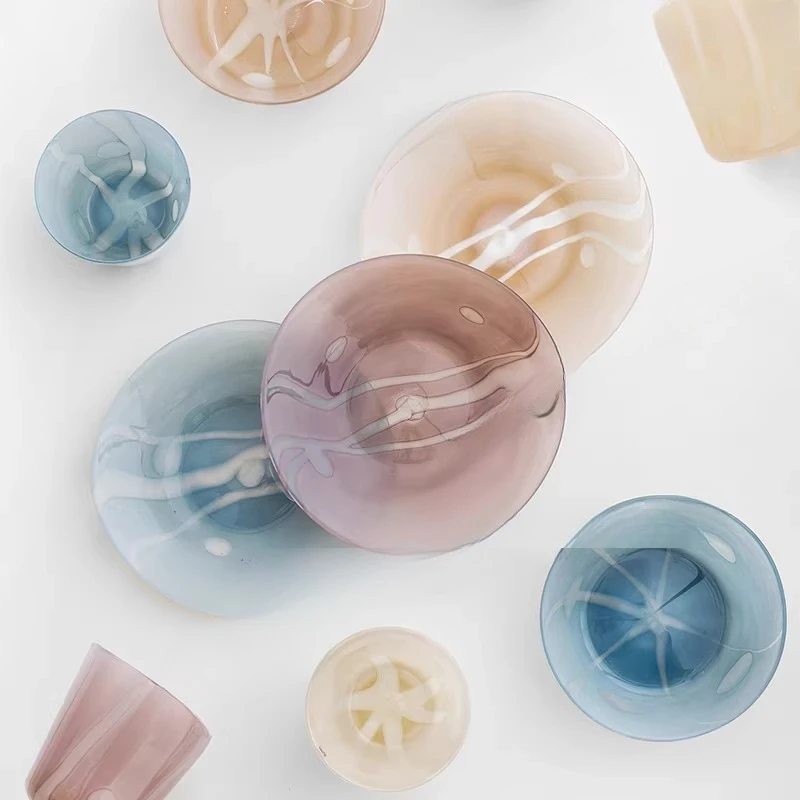 Glass Small Salad Bowl Household Fruit Cake
