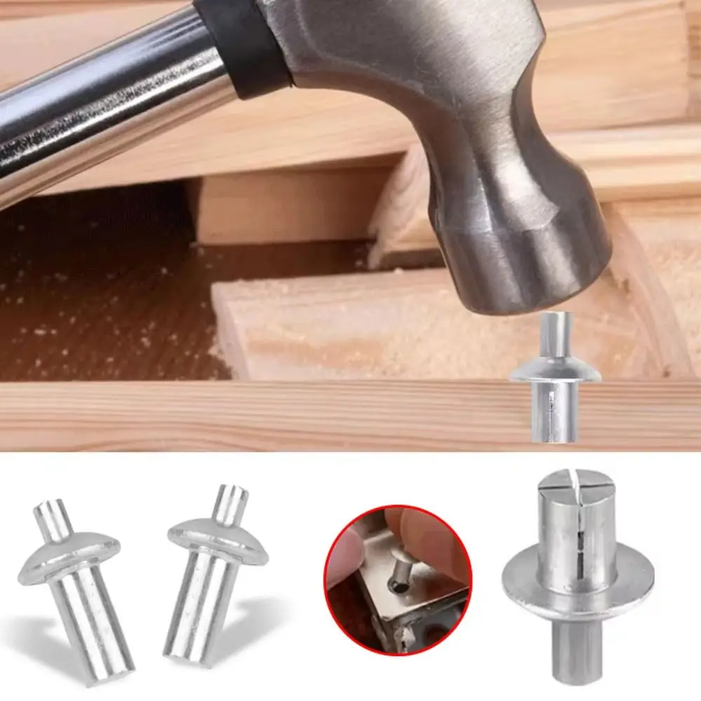 50Pcs Aluminum Alloy Expansion Rivets Hammer Drive Expansion Structure Piercing Rivets Lightweight Corrosion Resistant