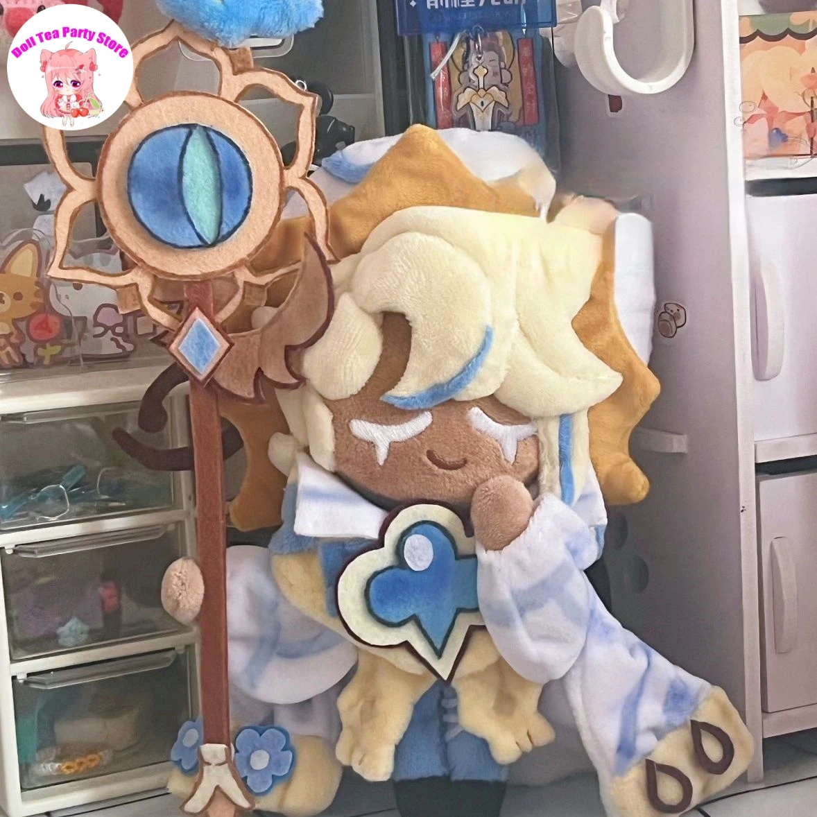 

Плюшевая кукла-персонаж из аниме Cookie Kingdom, 20 см, в виде милого печенья с ванилью, с одеждой для переодевания, мягкая игрушка, подарок на день рождения
