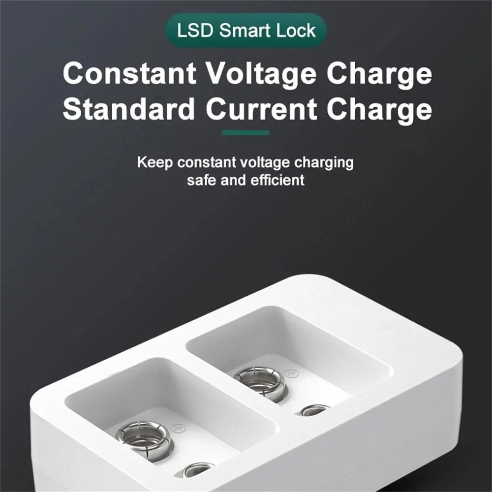 

2 Slots For 9V Ni-MH/Ni-Cd/Li-ion Charger Adapter Rechargeable Batteries Charger 9V Battery Charger Battery Charger USB Charger