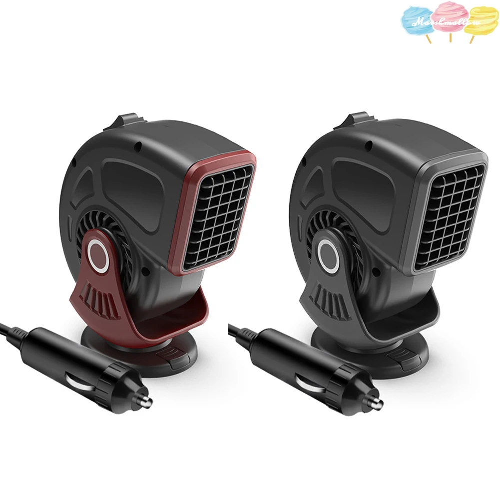 12V 120W Car Heater Electric Cooling Heating Fan Portable Electric Dryer 360° Rotation Windshield Defogging Demister Defroster